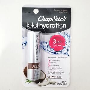 ChapStick Total Hydration Coconut 3 in 1 Lip Care Balm Tube Non Tinted